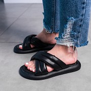 Шлепанцы женские Fashion Basil 3631 39 размер 25 см Черный Киев