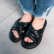 Шлепанцы женские Fashion June 3602 38 размер 24,5 см Черный Киев