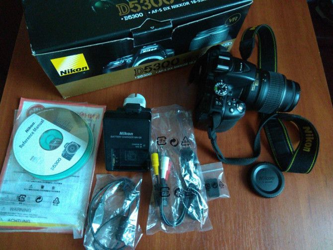 Продам зеркальный фотоаппарат Nikon d5300 18-55mm VR kit. Николаев - изображение 1