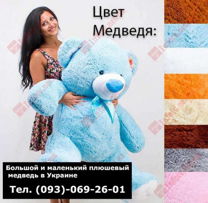 Большой и маленький плюшевый медведь, подарок в Украине Киев - изображение 1