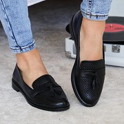 Лоферы женские Fashion Vanessa 3149 37 размер 24 см Черный Киев