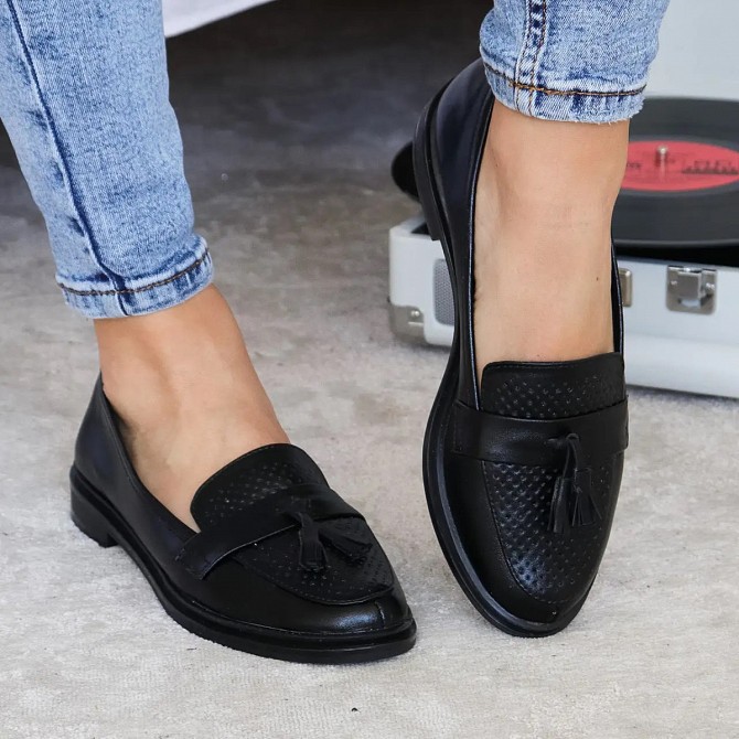 Лоферы женские Fashion Vanessa 3149 37 размер 24 см Черный Киев - изображение 1