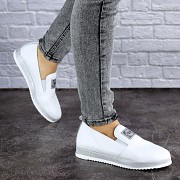 Мокасины женские кожаные Fashion Hayden 1894 36 размер 23,5 см Белый Киев