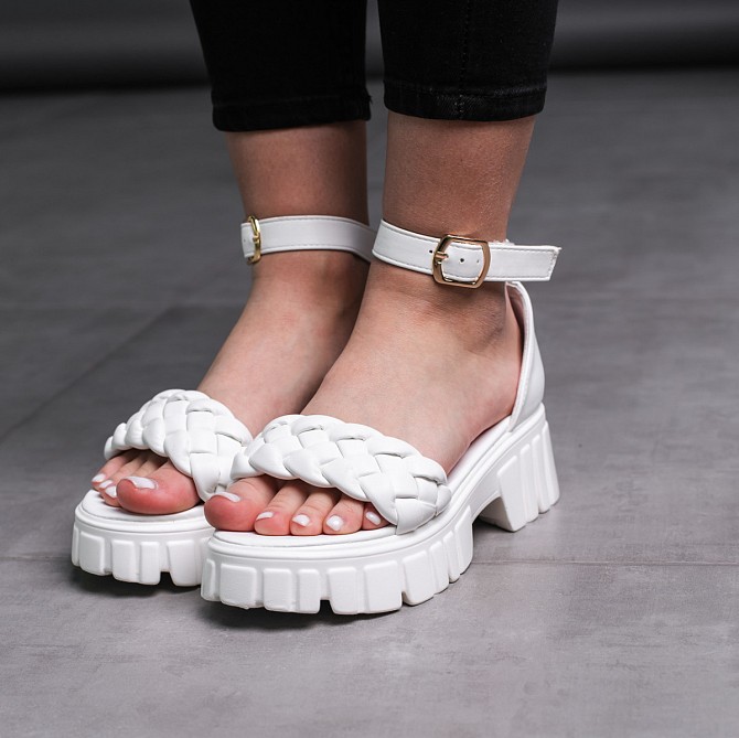 Женские босоножки Fashion Mulberry 3687 39 размер 24,5 см Белый Київ - изображение 1