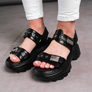 Женские сандалии Fashion Ollie 3653 37 размер 24 см Черный Киев