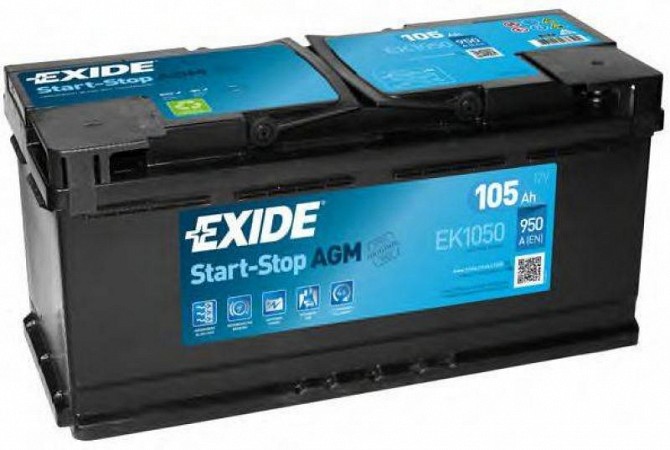 Акумулятор 105 Exide AGM 6СТ-105 Евро (EK1050) Київ - изображение 1