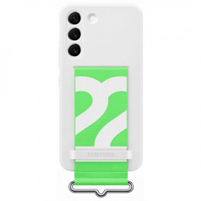 Чехол для моб. телефона Samsung Silicone with Strap Cover Galaxy S22 White (EF-GS901TWEGRU) Київ - изображение 1