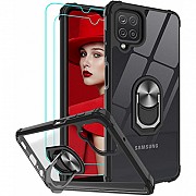 Чехол для моб. телефона Drobak Magnetic Ring Case with Airbag для Samsung Galaxy A12 Black (707021) Киев