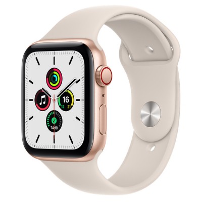 Смарт-часы Apple Watch SE GPS, 44mm Gold Aluminium Case with Starlight Sport (MKQ53GK/A) Київ - изображение 1
