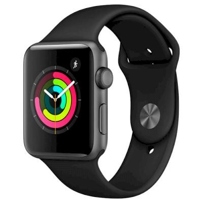 Смарт-часы Apple Watch Series 3 GPS, 42mm Space Grey Aluminium Case with Blac (MTF32GK/A) Київ - изображение 1