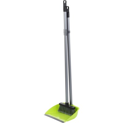 Комплект для уборки Buroclean совок со щеткой на длинной ручке (4823078924155) Киев - изображение 1