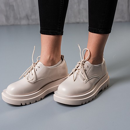 Броги женские Fashion Hogan 3792 39 размер 24,5 см Бежевый Киев - изображение 1