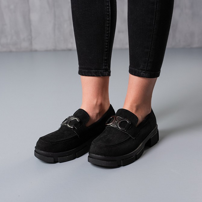 Броги женские Fashion Kingdom 3750 40 размер 25,5 см Черный Киев - изображение 1