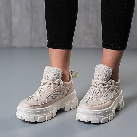 Кроссовки женские Fashion Above 3760 39 размер 24,5 см Бежевый Київ - изображение 1