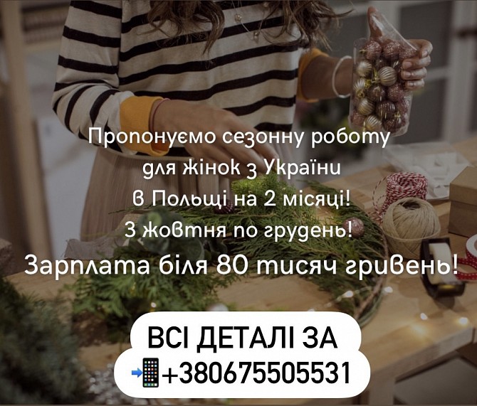 Сезонна робота на новорічні віночки ПОЗНАНЬ Тернополь - изображение 1
