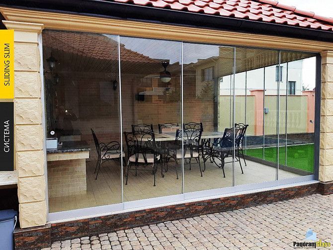 Раздвижные безрамные системы для террасы от PanoramGlass Днепр - изображение 1