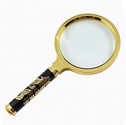 Лупа діаметр 90 мм ручка золотий дракон збільшення 6х Magnifier Киев