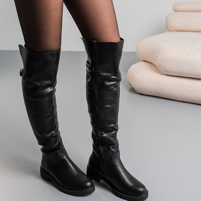 Ботфорты женские зимние Fashion Heta 3868 39 размер 25 см Черный Киев - изображение 1