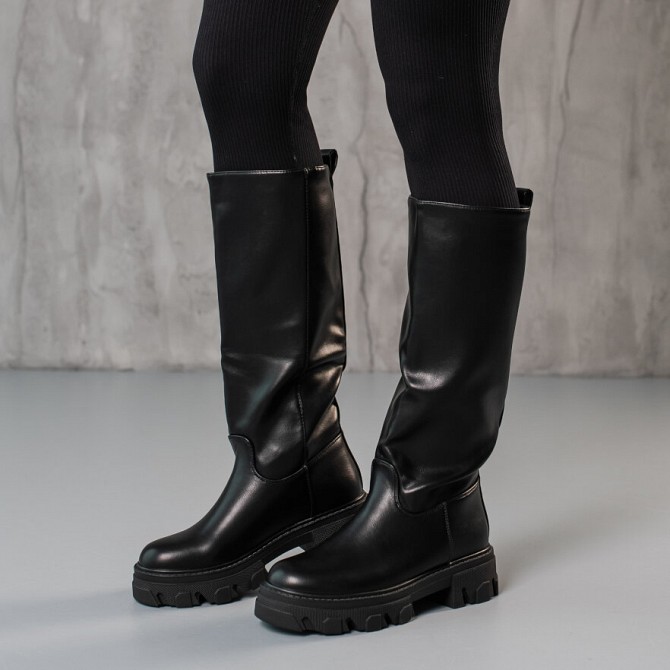 Сапоги женские Fashion Sirena 3801 38 размер 24,5 см Черный Київ - изображение 1