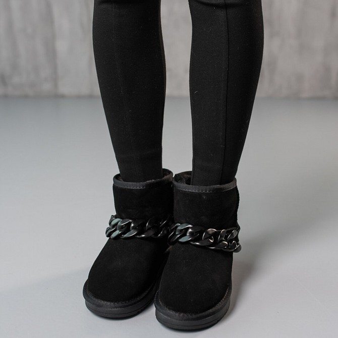 Угги женские Fashion Sparkle 3832 37 размер 24 см Черный Киев - изображение 1