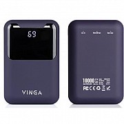 Зарядное устройство Vinga 10000mAh Power Bank внешний аккумулятор, универсальная батарея Киев