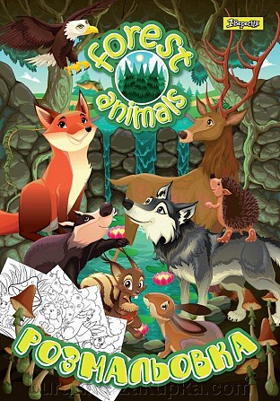 Розфарбування А4 "Forest Animals" Лісові Тварини. Розмальовка Киев - изображение 1