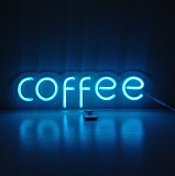 Вивіска Coffee неонова led neon 485х140мм з пультом та блоком живлення Київ
