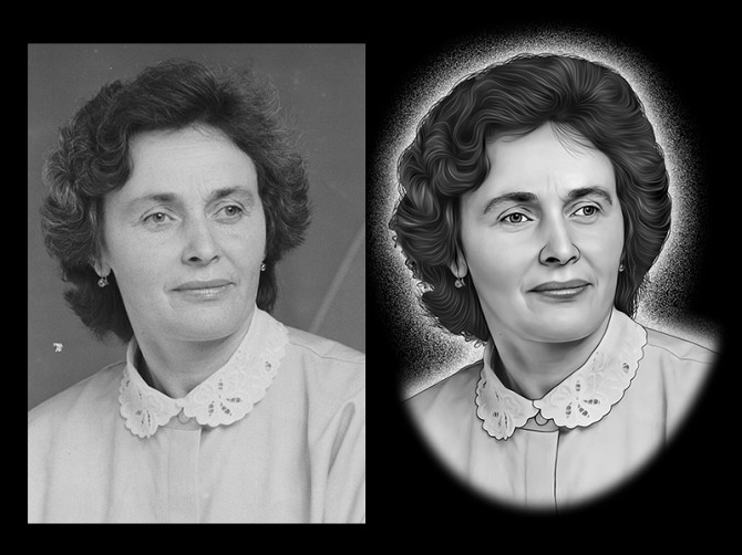 Ретушь фото на памятник для гравировального станка, реставрация фотографий. Днепр - изображение 1