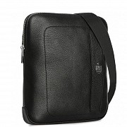 Чоловічий шкіряний середній месенджер Royal Bag RB2970151 чорний Київ