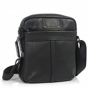 Чоловічий шкіряний месенджер Tiding Bag S-JMD10-8017A чорний Київ