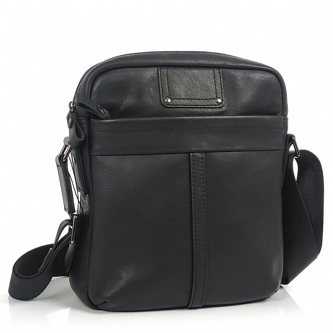 Чоловічий шкіряний месенджер Tiding Bag S-JMD10-8017A чорний Киев - изображение 1