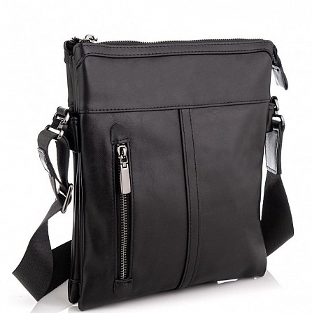 Сумка через плече чоловіча шкіряна Tiding Bag 80261A чорна Київ - изображение 1