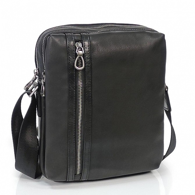 Чоловічий середній чорний месенджер Tiding Bag S-JMD10-8153A. Київ - изображение 1