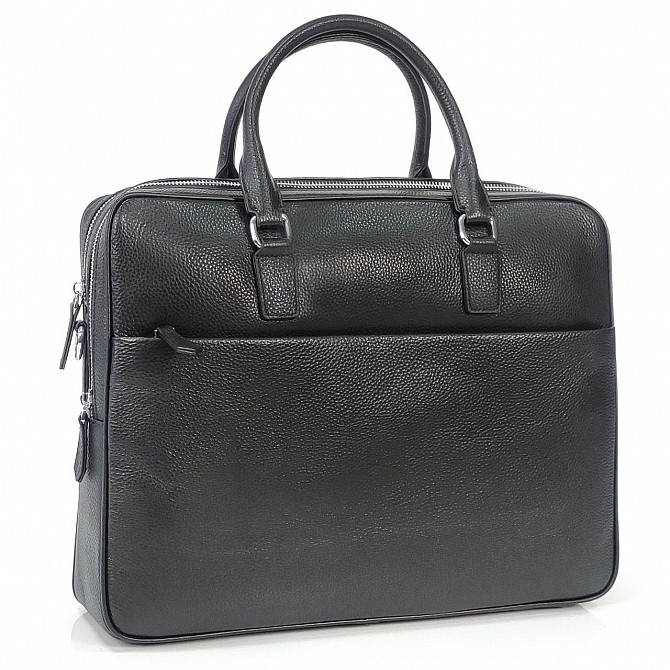 Сумка для ноутбука Tiding Bag NM29-9020-6-1A з натуральної шкіри чорного кольору Київ - изображение 1