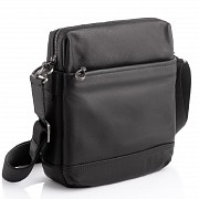 Шкіряний месенджер чорного кольору TIDING BAG S-JMD10-315A Київ