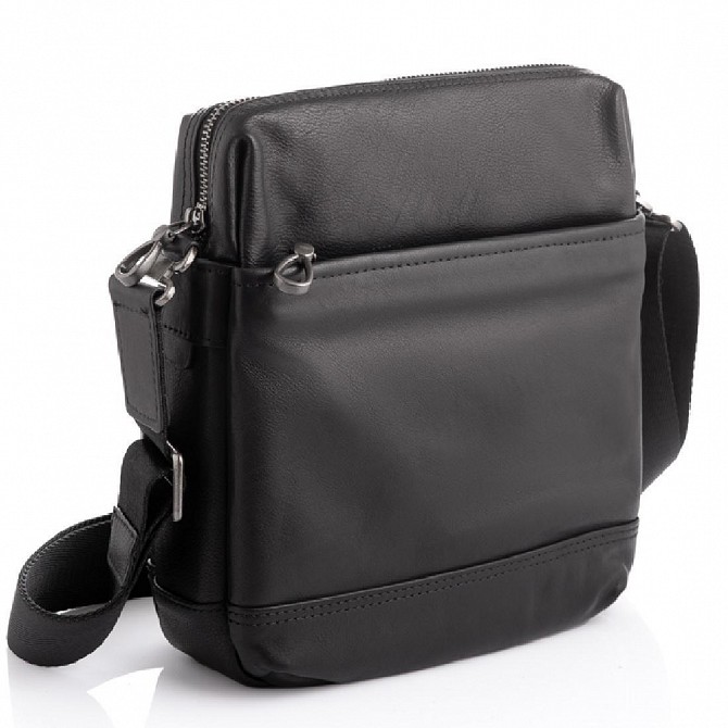 Шкіряний месенджер чорного кольору TIDING BAG S-JMD10-315A Київ - изображение 1