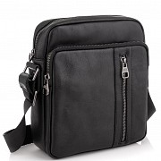 Месенджер через плече чоловічий шкіряний чорний Tiding Bag 9836A Київ