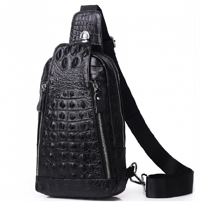 Стильна шкіряна сумка-слінг Tiding Bag FL-A25F-5010A Киев - изображение 1