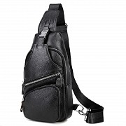 Чорний шкіряний слінг Tiding Bag FL-A25F-5026A Київ