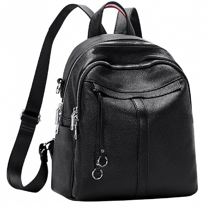 Жіночий шкіряний чорний рюкзак Olivia Leather F-FL-NWBP27-1138A Київ - изображение 1