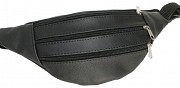 Мужская поясная сумка из кожи Cavaldi 856332 черная Київ