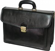 Мужской портфель из кожи Rovicky AWR-3 черный Київ