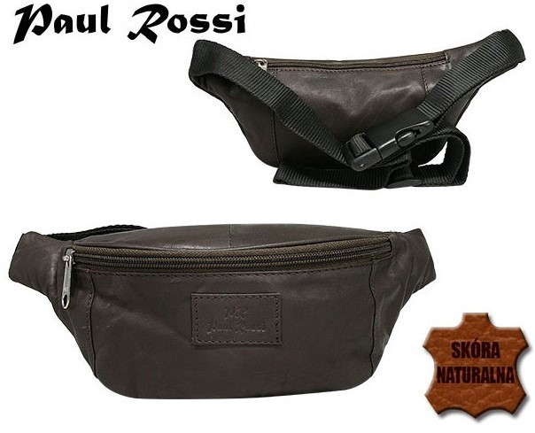 Поясная сумка из натуральной кожи Paul Rossi 907-MTN dark brown Київ - изображение 1