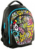 Молодежный рюкзак с абстракцией PASO 21L BDD-367 черный Киев