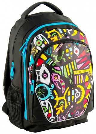 Молодежный рюкзак с абстракцией PASO 21L BDD-367 черный Київ - изображение 1