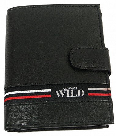 Мужское кожаное портмоне ALWAYS WILD SN4LGV Black Київ - изображение 1