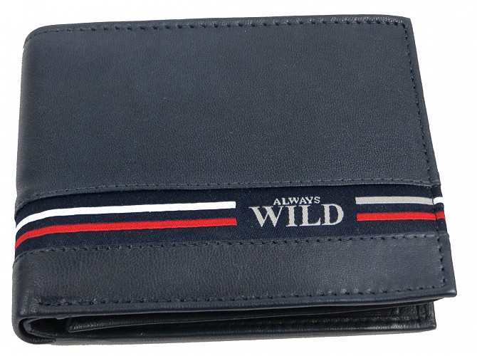 Мужское кожаное портмоне ALWAYS WILD SN992GV Blue Київ - изображение 1