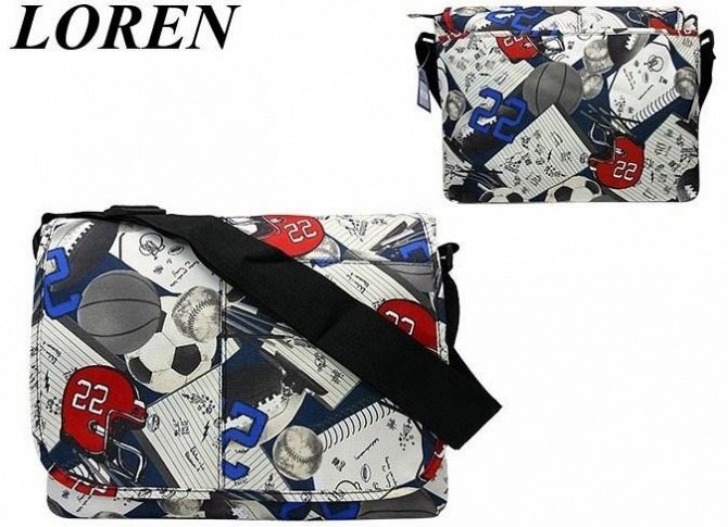 Молодежная сумка почтальонка с клапаном Loren TN-3029 2133 разноцветная Киев - изображение 1