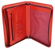 Женская кожаная папка для документов Portfolio Port1002 красная Киев