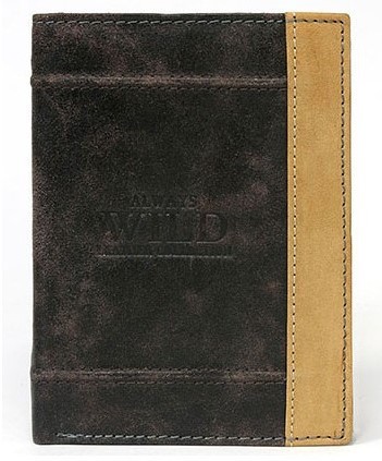 Вертикальное кожаное портмоне ALWAYS WILD N4DIS коричневое Київ - изображение 1